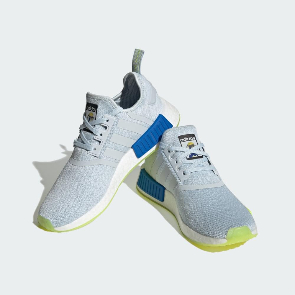 adidas Men's NMD R1 Running Shoes - Light Blue & Black Primeknit Sneakers for Jogging, Gym Workouts & Streetwear Fashion