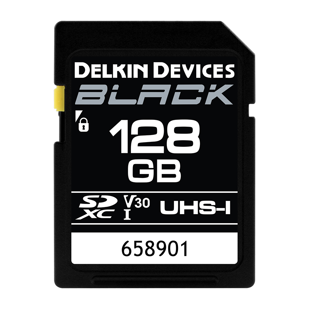 Delkin Black Rugged SD Card 128GB - High-Speed, Waterproof, Shockproof Memory Card for DSLR Cameras, Drones & Action Cameras - Perfect for Outdoor Photography & 4K Video Recording