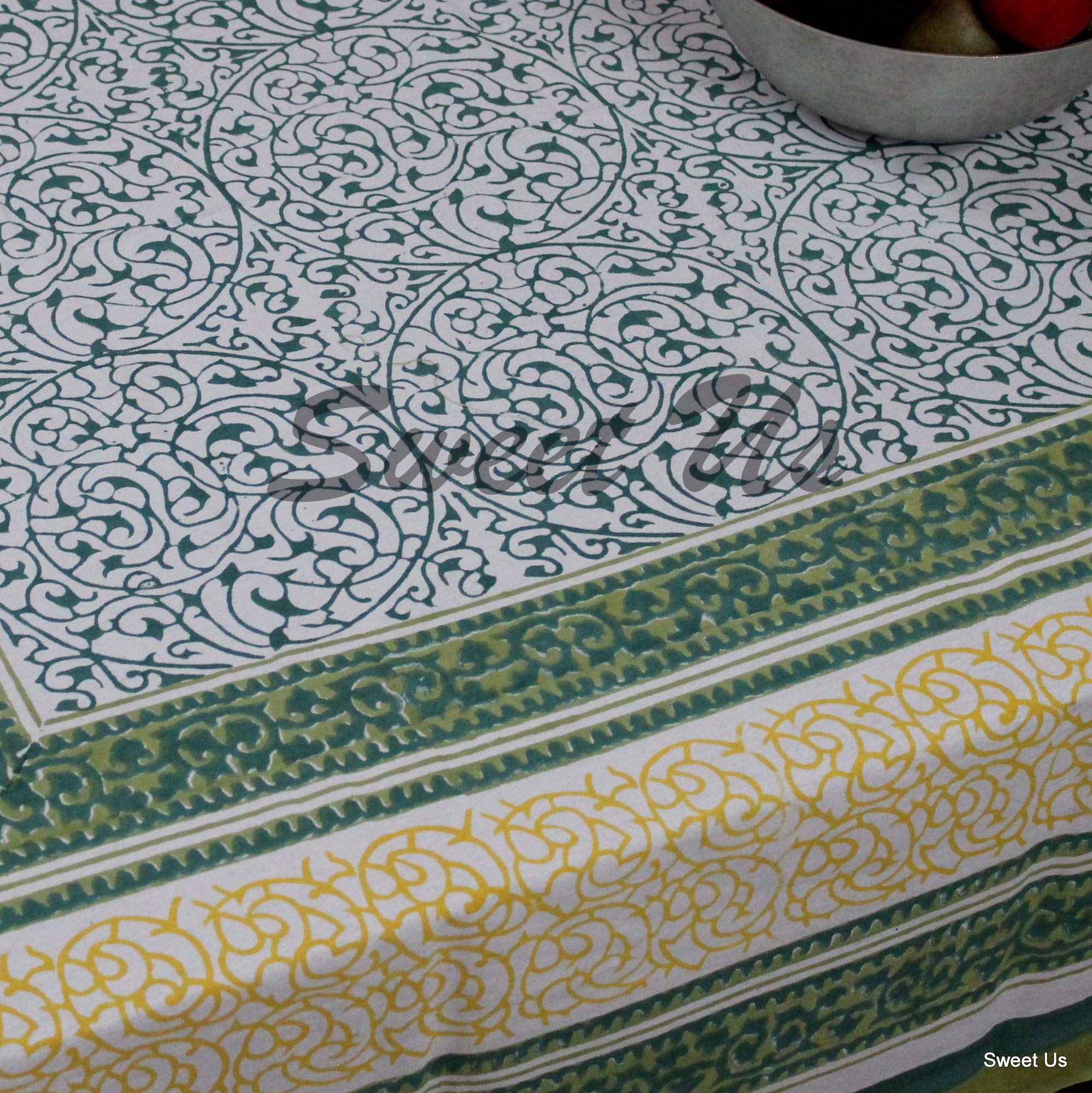 Geometric Cotton Tablecloth Bedspread 88x104