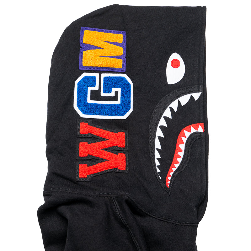 BAPE Shark Pullover Hoodie for Men - Black Zip Up Hooded Sweatshirt | Streetwear Fashion for Casual Wear & Urban Style