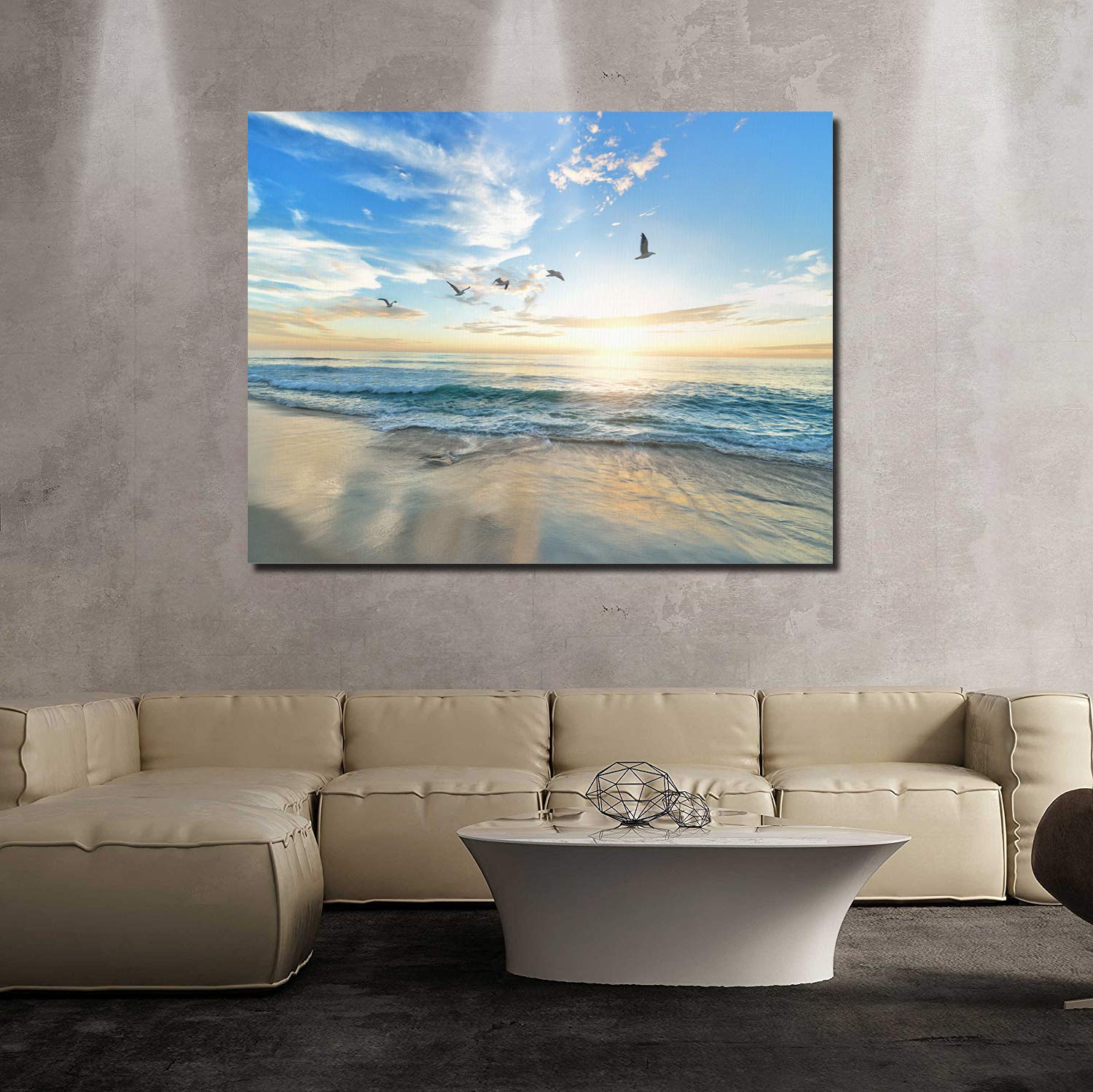 Sunset Beach Canvas Wall Art - 12