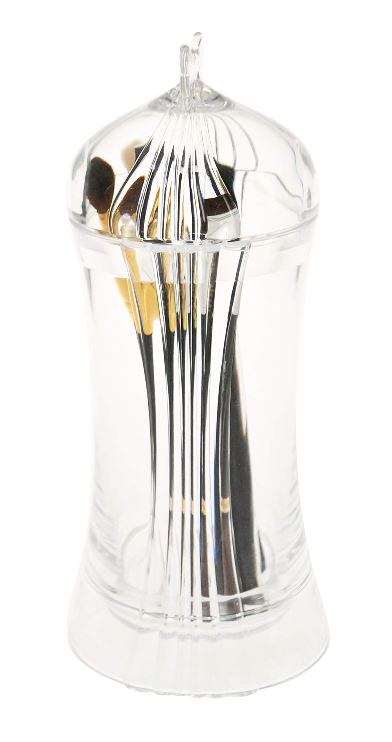 Butterfly Acrylic Makeup Brush Holder - Cosmetic Brush Organizer for Bathroom Vanity & Makeup Table - Clear Apothecary Jar for Brushes, Pens & Utensils - Perfect for Home, Salon & Travel Organization