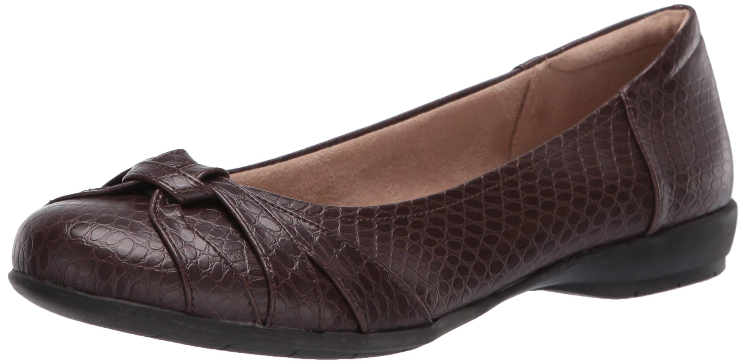 SOUL Naturalizer Women's Comfortable Ballet Flats - Soft Leather Slip-On Shoes for Work, Travel & Casual Wear