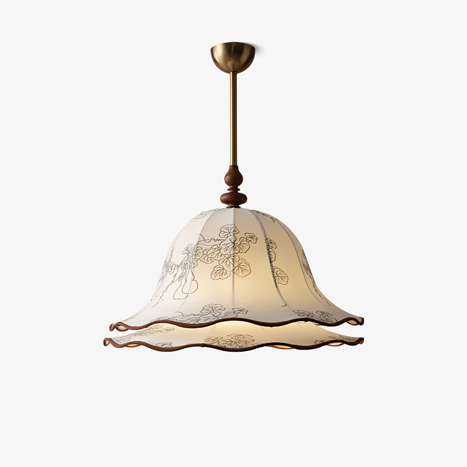 Emilia Floral Pendant Lamp - Vintage Style Hanging Light Fixture for Living Room, Bedroom, Dining Room & Nursery Decor