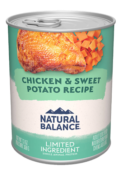 Natural Balance L.I.D. Limited Ingredient Diet Chicken & Sweet Potato Grain-Free Canned Dog Food - 13oz (369g) for Sensitive Stomach & Allergies - Perfect for Adult Dogs with Digestive Issues