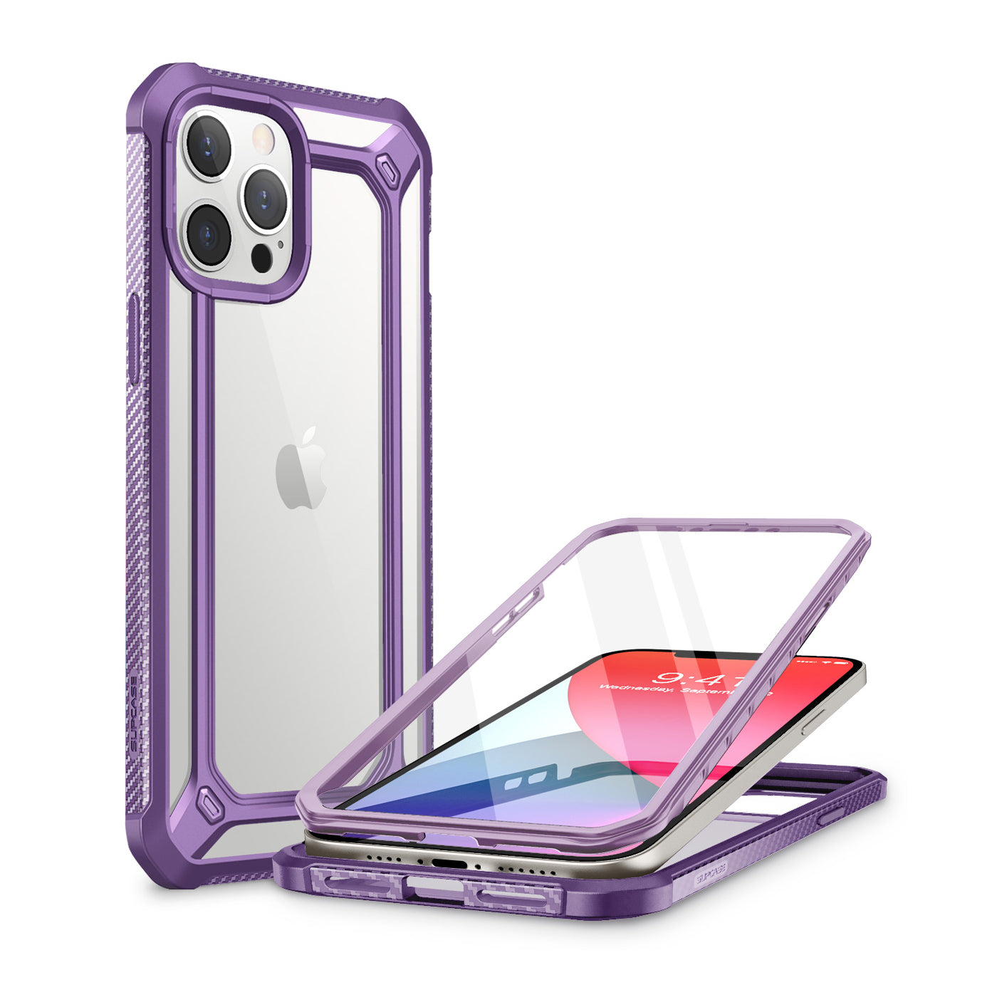 iPhone 12 Pro Max 6.7 Inch Unicorn Beetle Pro Series Case with Built-in Screen Protector - Shockproof Protective Cover in Purple | Perfect for Outdoor Activities, Travel & Daily Use