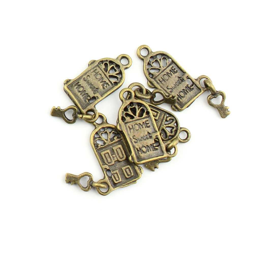 Wholesale Jewelry Making Charms - Door & Key Pendants for DIY Bracelets, Necklaces & Craft Repair Supplies | Perfect for Handmade Jewelry, Gifts & Accessories