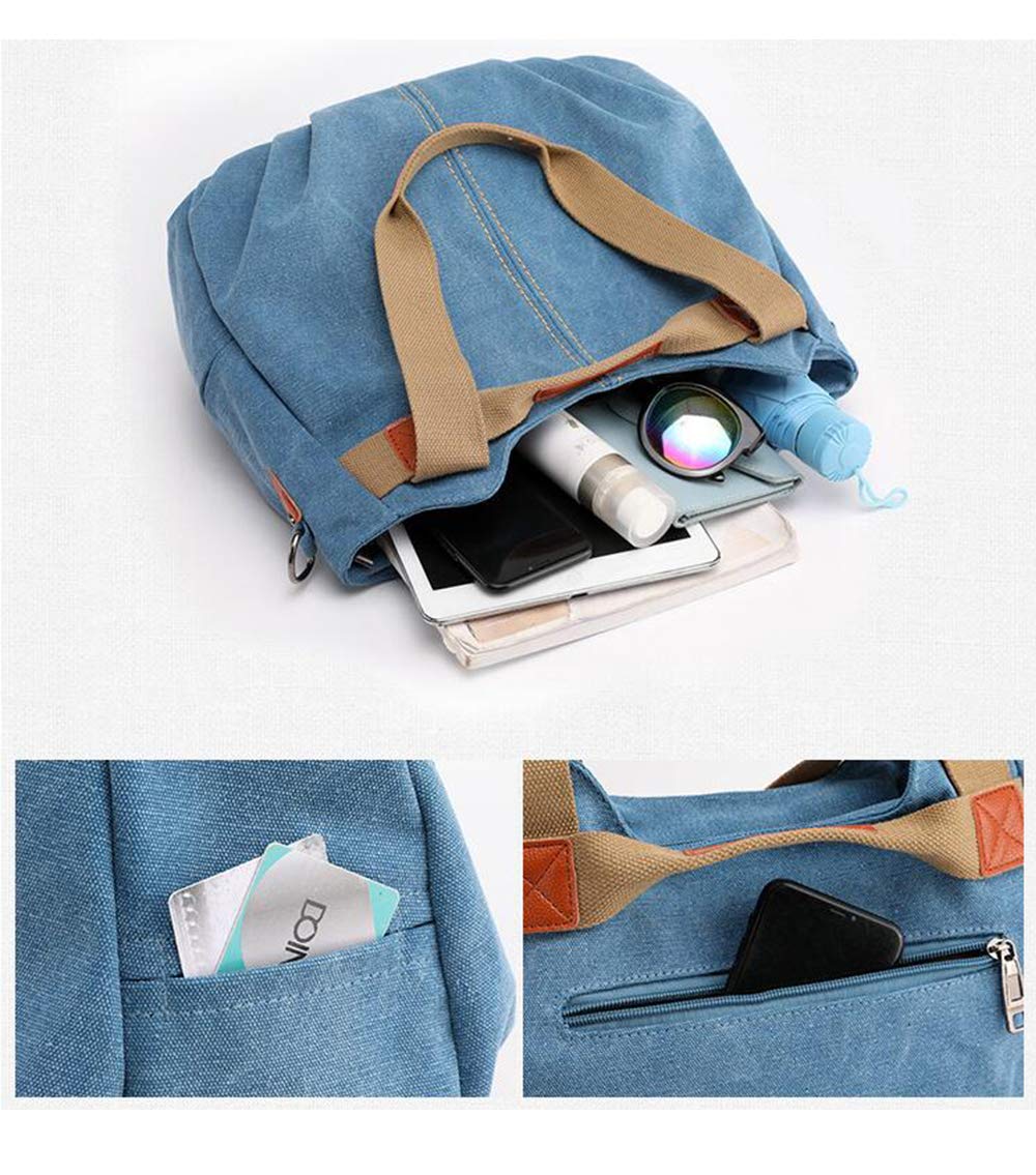 Stylish Canvas Retro Large Capacity Tote Bag for Women - Fashionable Hobo Clutch & Crossbody Messenger Purse - Perfect for Work, Travel, Shopping & Daily Use