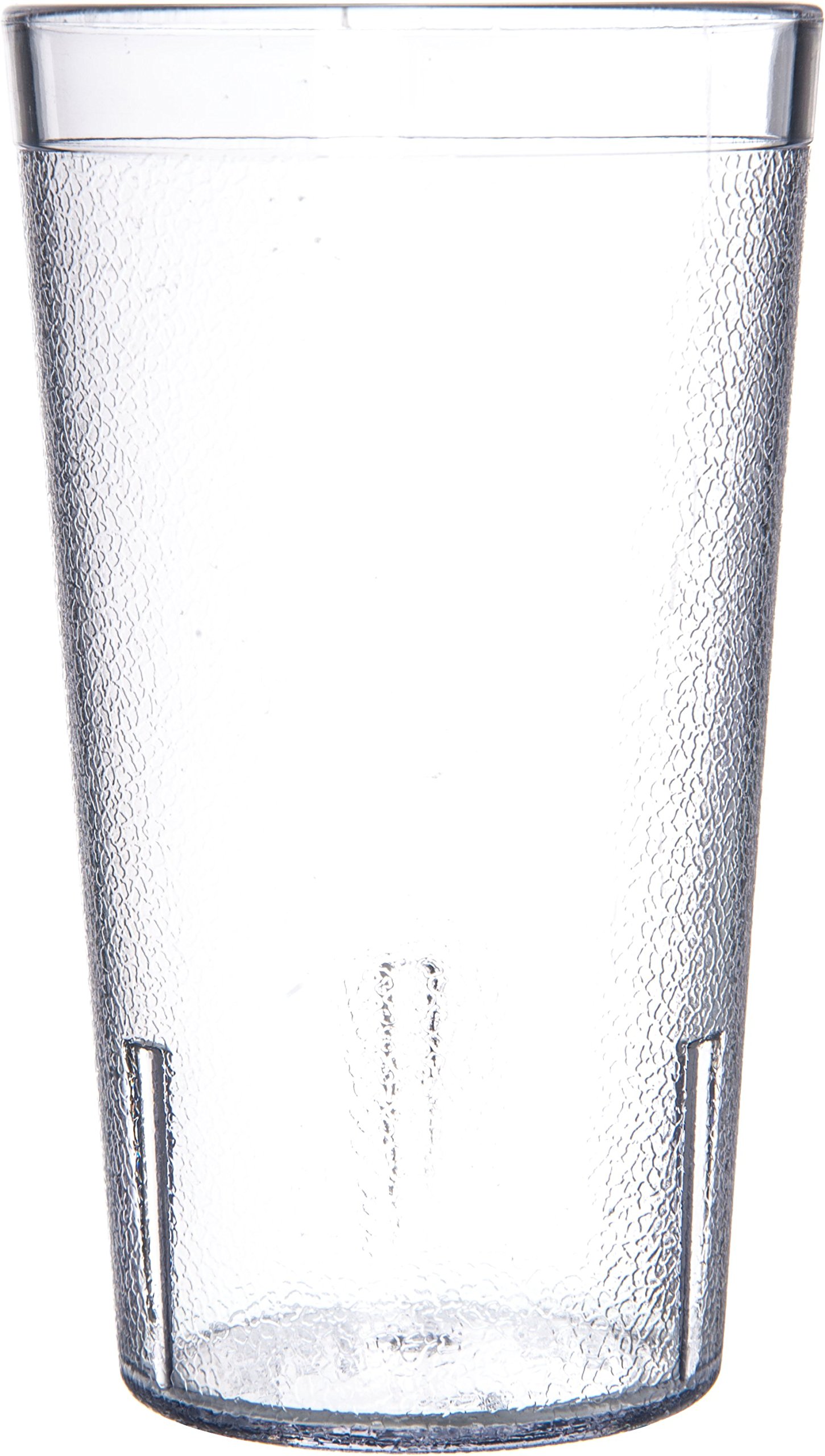 Carlisle 12 oz Clear Plastic Tumblers - Shatterproof & Stackable Drinking Glasses (Pack of 72) for Restaurants, Cafes, and Catering Events