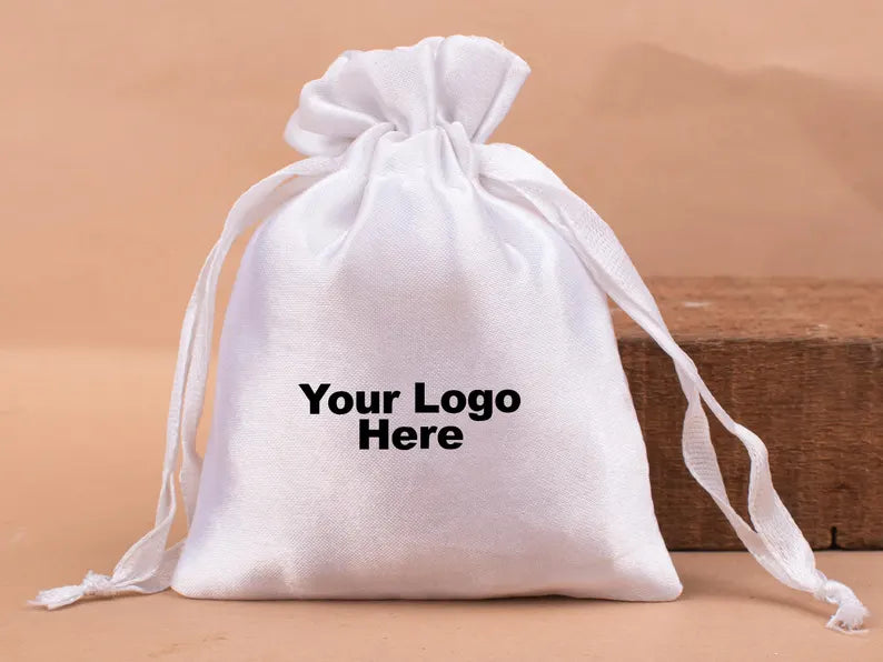 100 Premium White Satin Gift Pouches - Luminous & Elegant for Jewelry, Wedding Favors, Party Gifts & Special Occasions