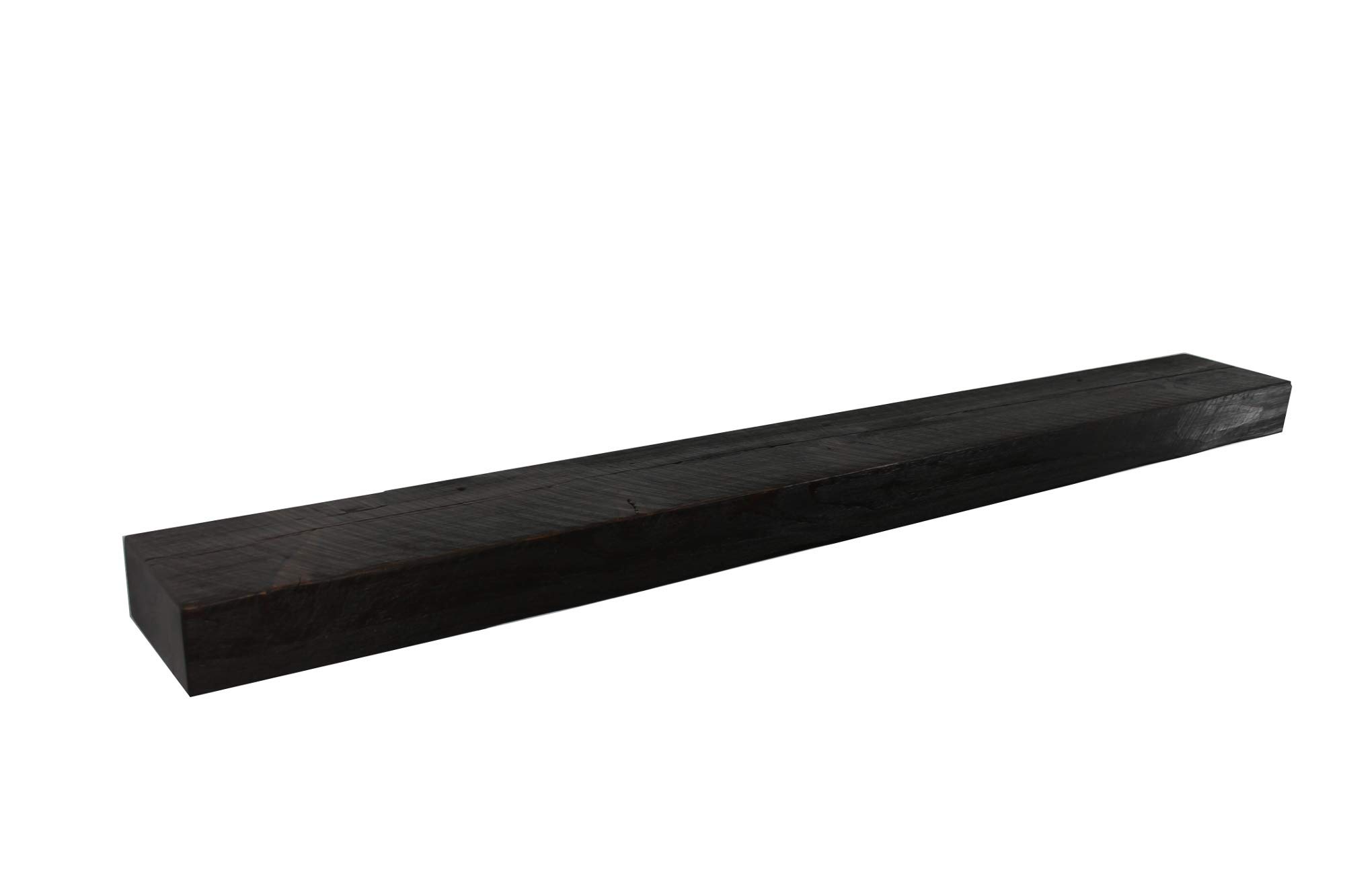 Joel's Antiques - 72 Inch Natural Wood Floating Shelves for Wall - Heavy Duty Rustic Fireplace Mantel & Bookshelf - Mocha Brown 72x7x3 Inches - Perfect for Living Room, Bedroom & Home Office Decor - Wall Mounted Shelf for Displaying Books, Photos & Decorative Items