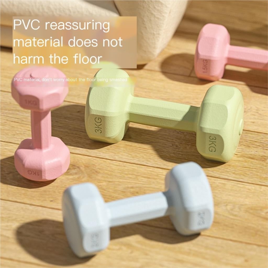 Women's Home Fitness Kettlebell Dumbbell Set - 3kg Pink Small Dumbbells for Arm Muscle Training, Yoga & Home Workout - Perfect for Strength Training, Gym & Home Exercise Equipment
