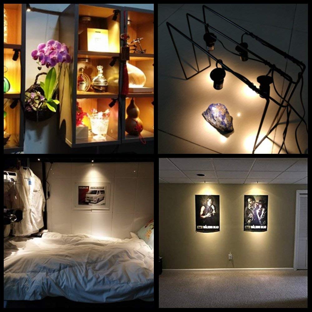 1.5W LED Mini Surface Mounted Jewelry Cabinet Light - 6 Pack Warm White 3000K with PWM Dimmer - Perfect for Display Cases, Closets & Retail Lighting