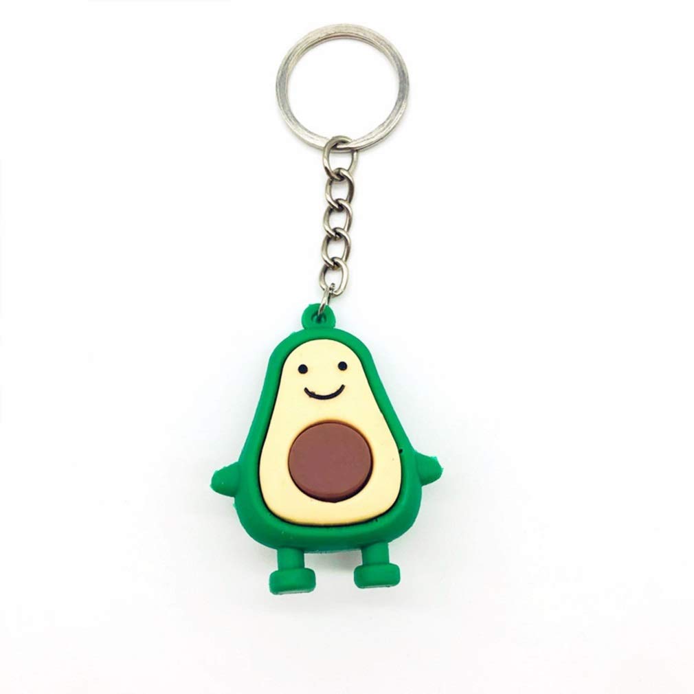 The Crafty Owl Silicone Avocado Keychains - Durable, Cute, and Eco-Friendly Accessories for Backpacks, Luggage, and Gift Giving