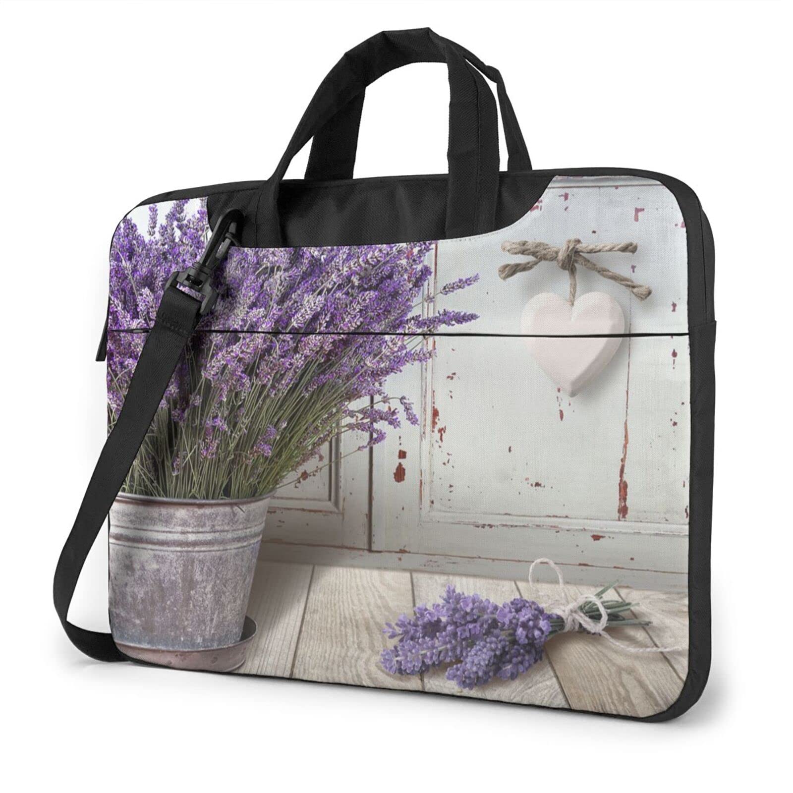 Lavender Laptop Shoulder Bag - Stylish Tote Messenger Briefcase with Sleeve for Work, Travel & School