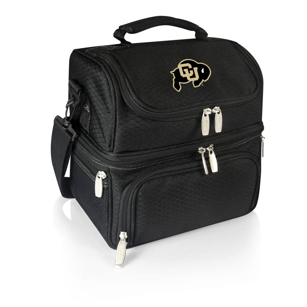 PICNIC TIME NCAA Nebraska Cornhuskers Insulated Lunch Bag with Picnic Set - Portable Cooler Lunch Box for School, Work & Outdoor Activities - Officially Licensed Cornhuskers Fan Gear