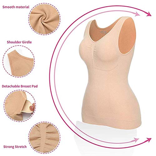 Best Cami Body Shaper for Women - Seamless Waist Trimmer Shapewear with Tummy Control - 3 Pack Slimming Undergarments for Everyday Wear & Special Occasions