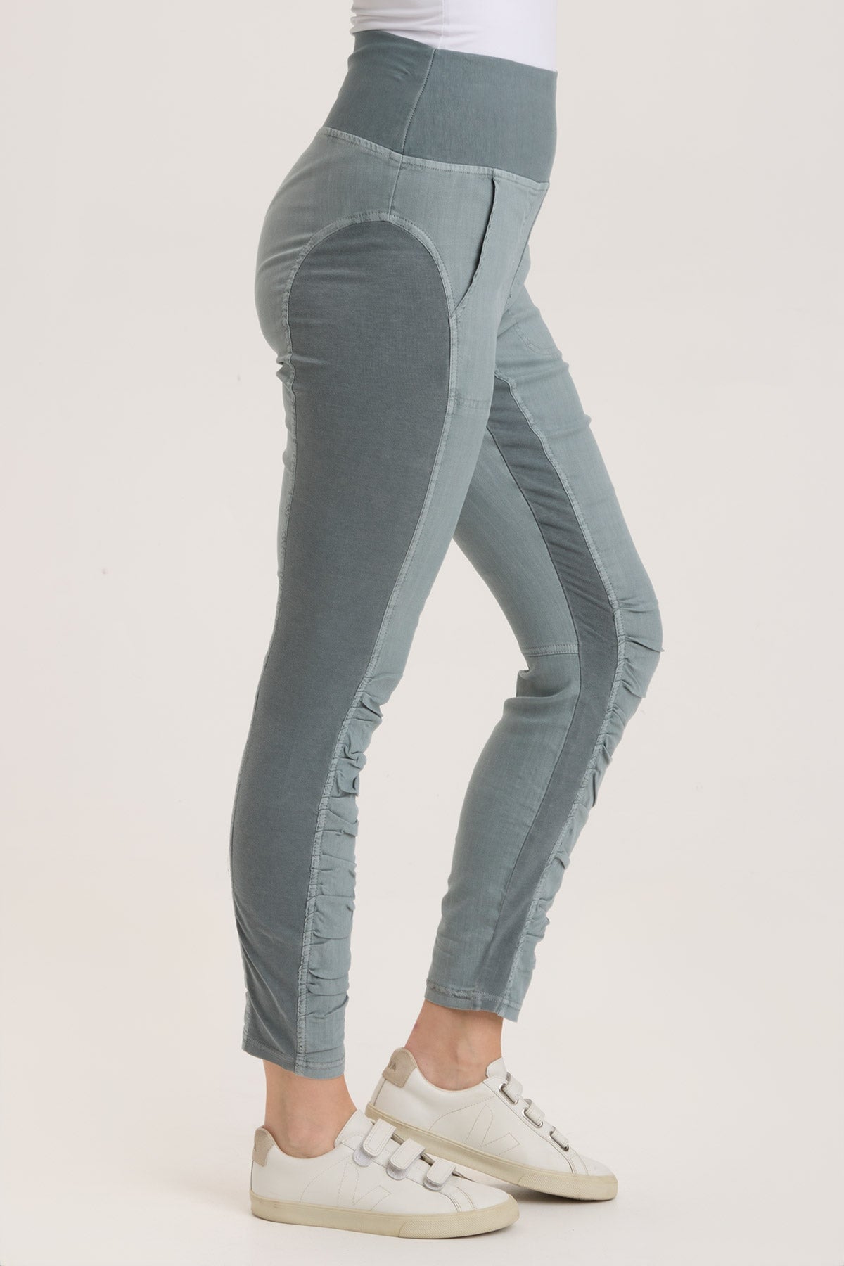 High Waisted Twill Penny Leggings for Women - Comfortable Stretchy Workout Pants for Yoga, Running & Everyday Wear