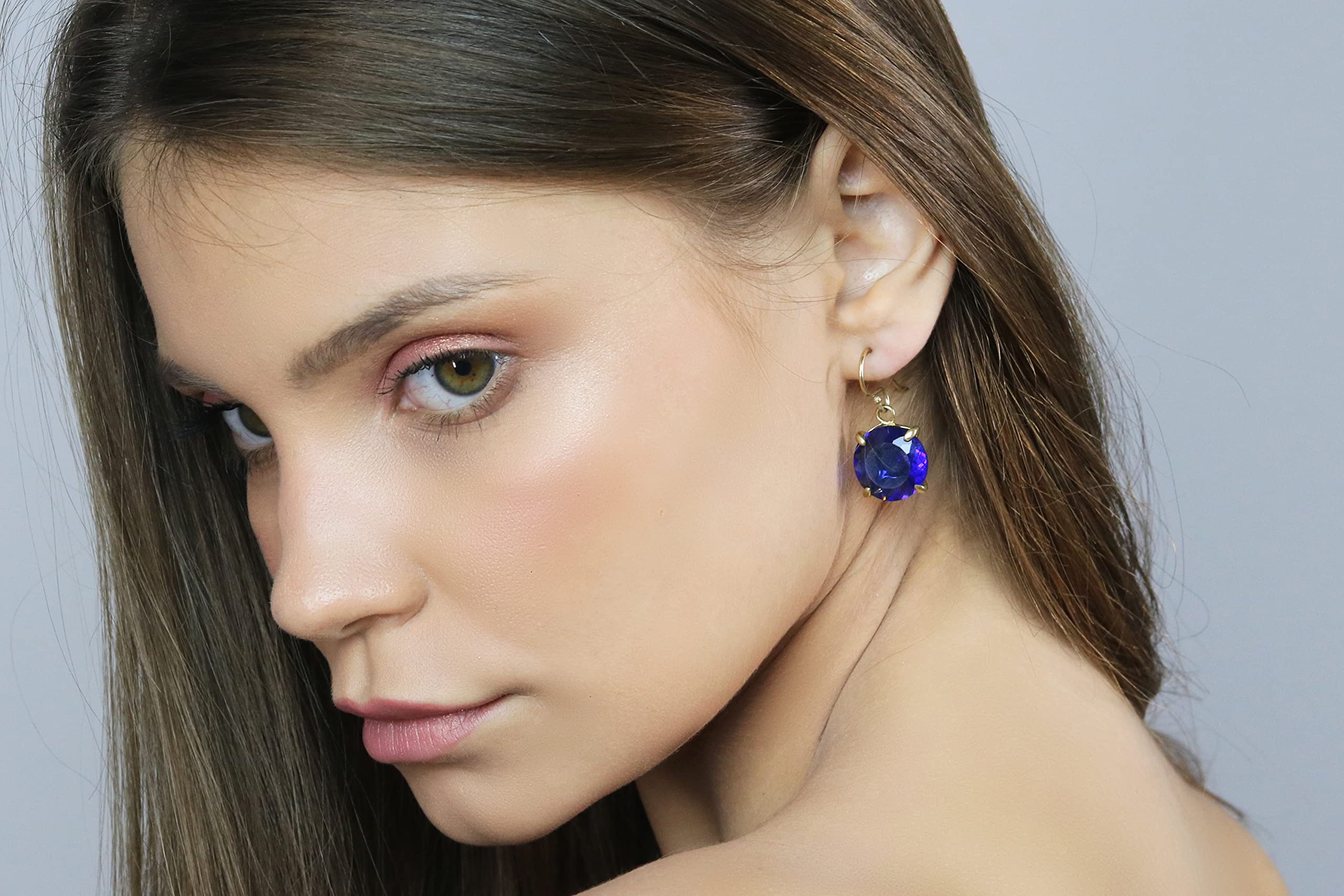 Exquisite Gold Sapphire Dangling Earrings for Women – Elegant Blue Statement Jewelry, Perfect Birthday & Anniversary Gift – Fine Jewelry with Luxury Gift Box | Wedding, Party & Special Occasion Accessories