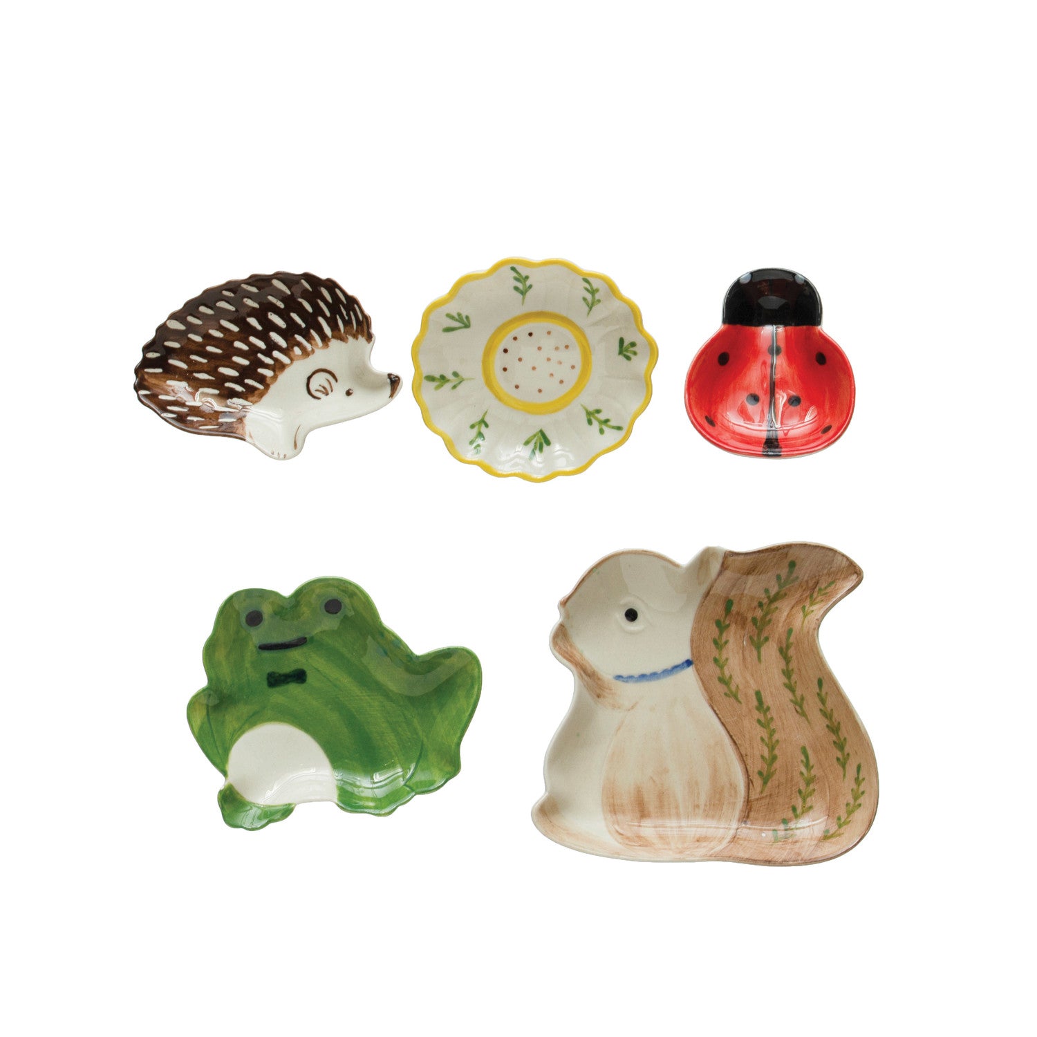 Hand Painted Woodland Dishes Set - Rustic Forest Animal Ceramic Plates & Bowls for Home Dining, Kitchen Decor, and Cottagecore Aesthetic - Perfect for Farmhouse Tables, Picnics, and Gift Giving