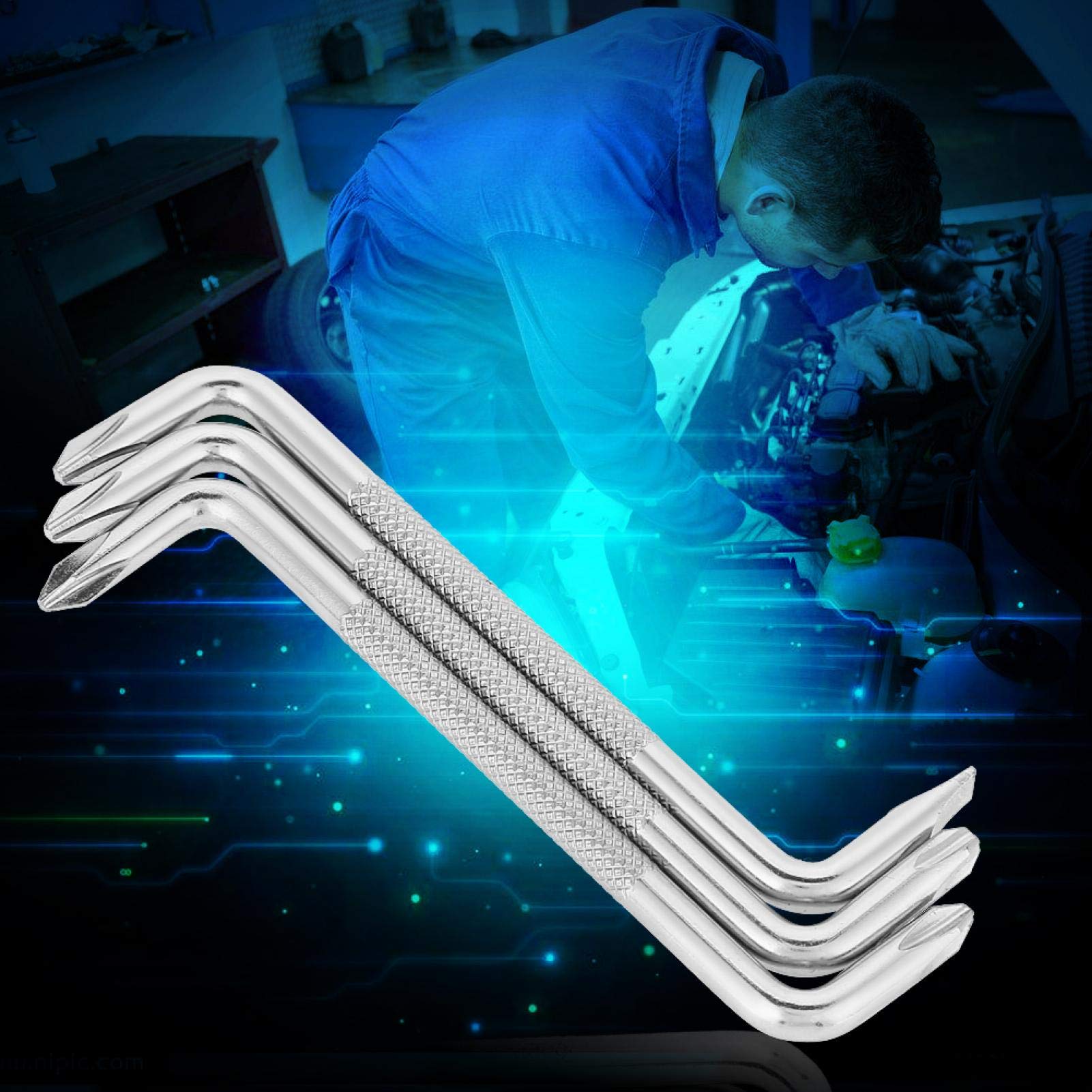 3-Piece Offset Z-Type Cross Screwdriver Set - 90 Degree Right Angle Elbow Phillips Screwdriver with Short Handle - Perfect for Tight Spaces, Electronics, and DIY Repairs