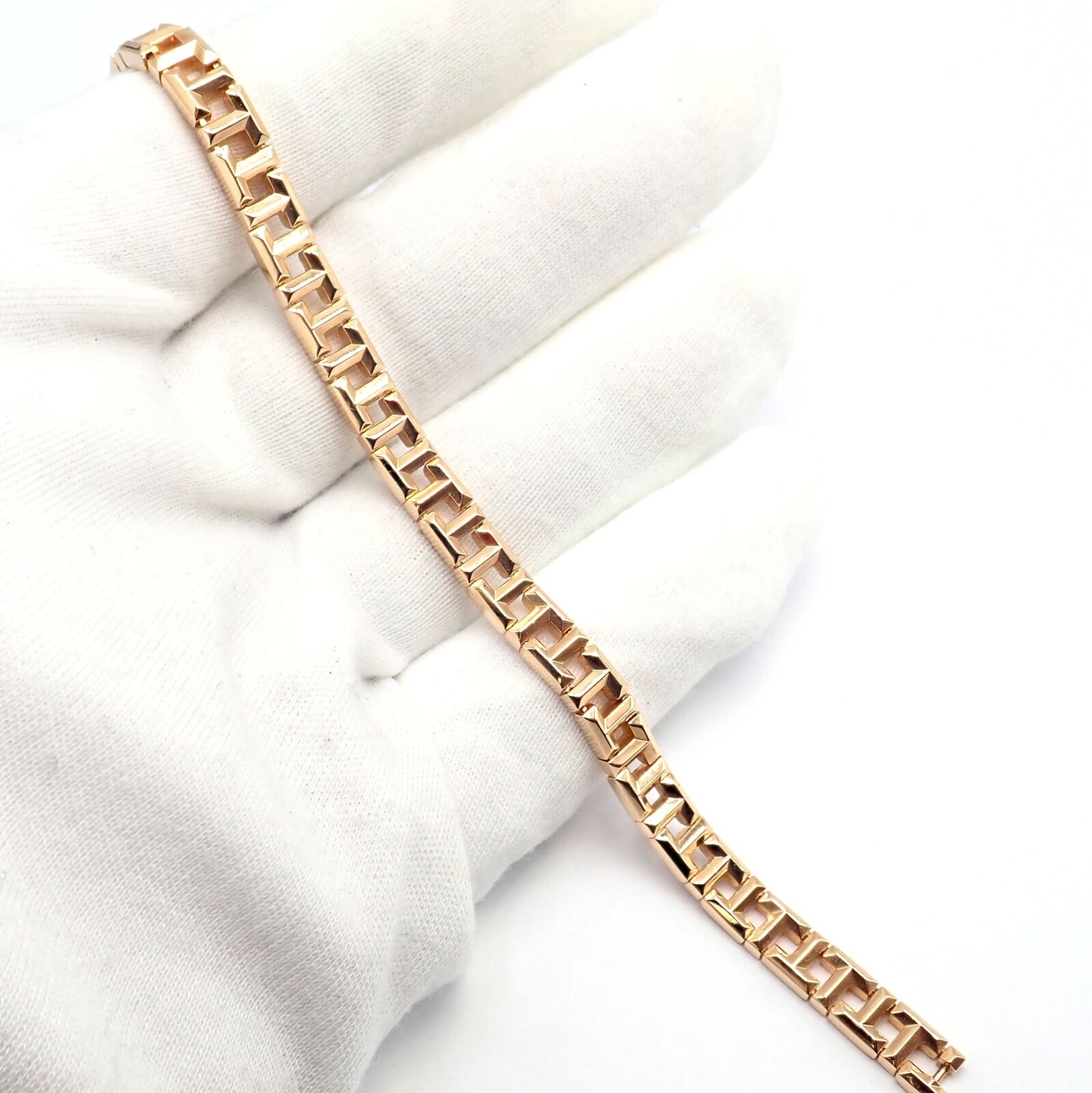 Authentic Tiffany & Co 18k Rose Gold T Chain Link Bracelet for Women - Luxury Jewelry Gift for Anniversary, Birthday & Special Occasions