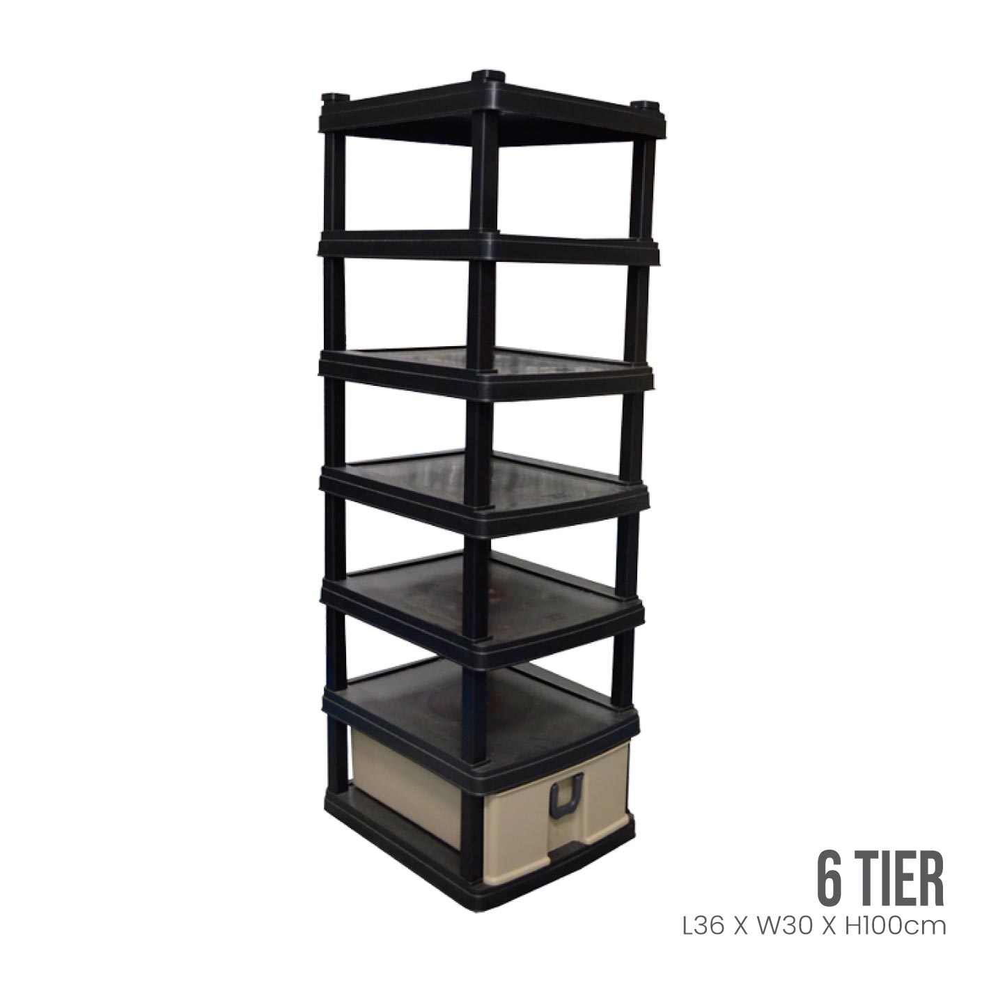 6 Tier Shoe Rack with 1 Drawer - Space Saving Shoe Organizer for Closet, Entryway & Bedroom - Sturdy Shoe Storage Shelf for Sneakers, Boots & Heels (811 6)