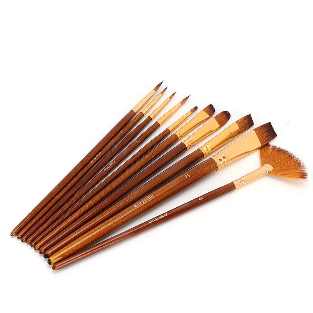 Professional Fine Tip Soft Paint Brush Set - Premium Art Supplies for Oil Painting, Watercolor & Acrylic | Perfect for Artists, Hobbyists & DIY Projects