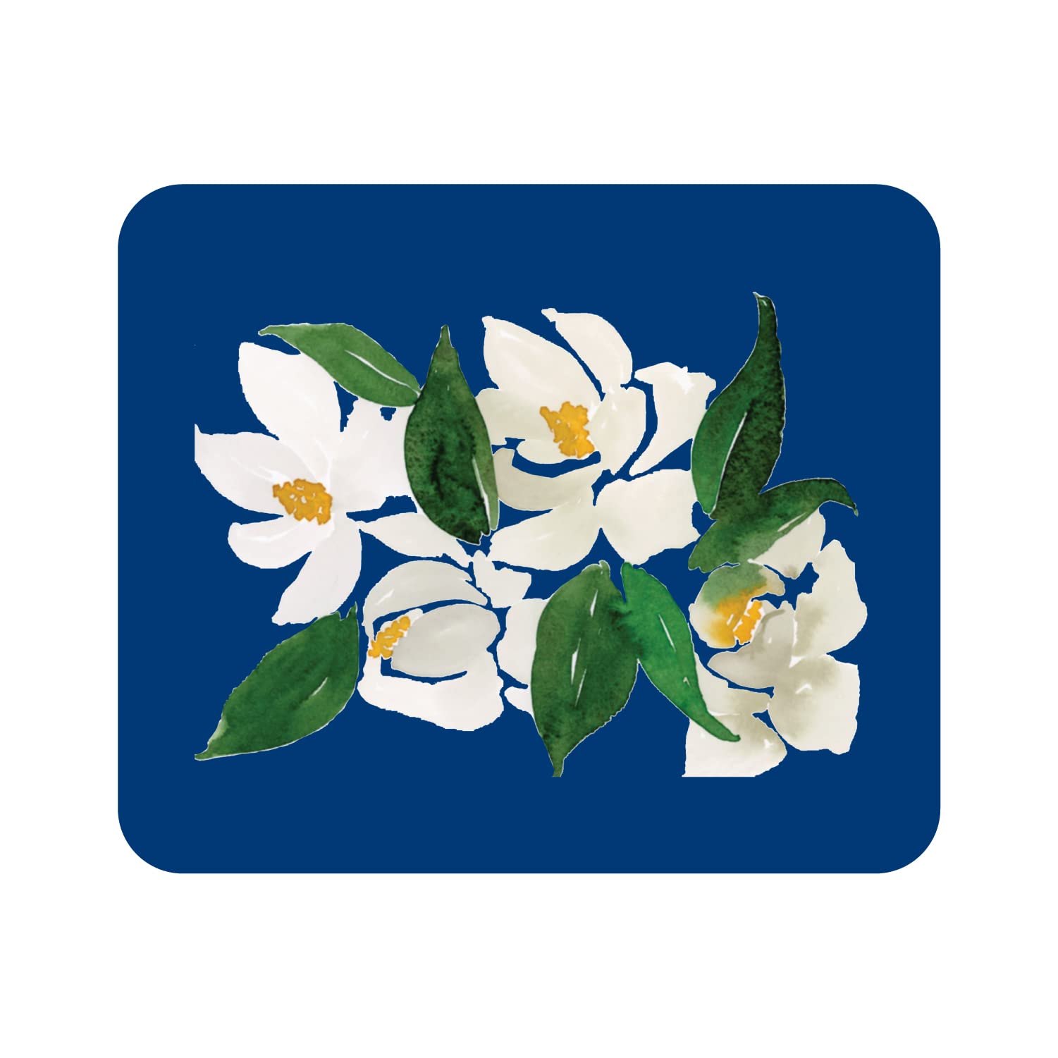 OTM Essentials Fabric Mouse Pad with Magnolia Blossom Floral Design - Non-Slip, Comfortable & Durable Computer Mouse Mat for Office, Gaming & Home Workspace Use