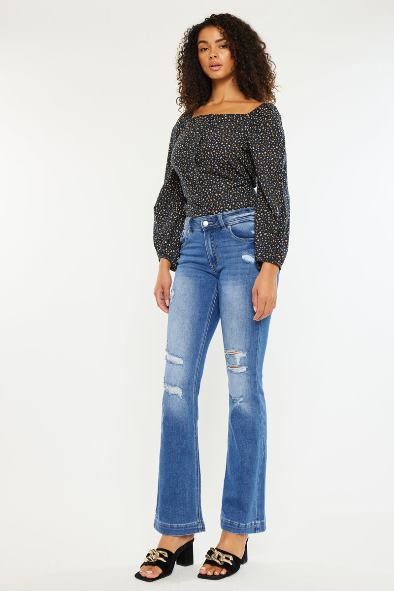 Bernadette Women's Mid Rise Bootcut Jeans - Stretch Denim Pants for Casual & Work Wear | Comfortable & Stylish Everyday Outfit
