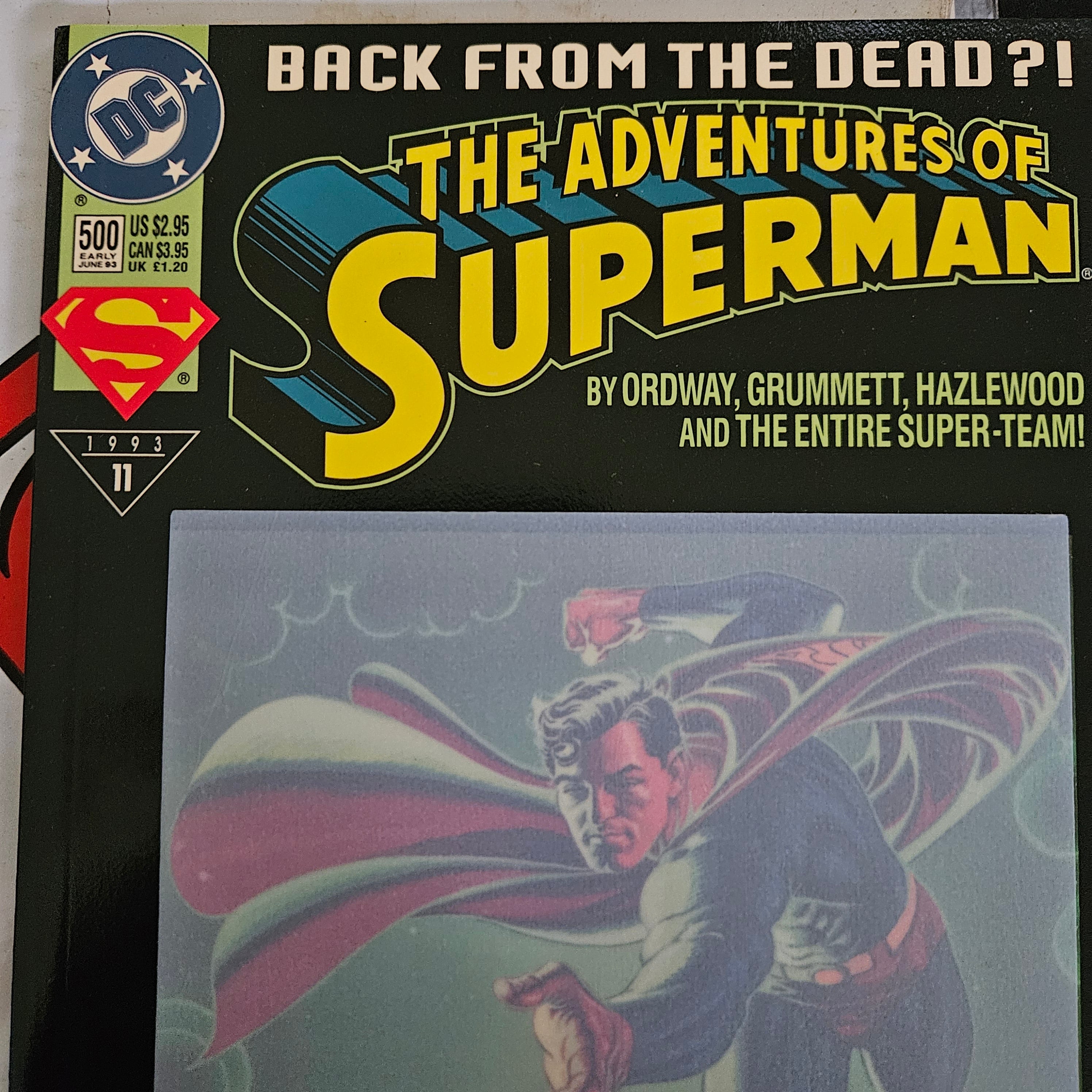 New Sealed DC Comic Book Superman #500 (June 1993) - Return of Superman | Rare Collectible Edition | Perfect for Comic Book Collectors & Superman Fans | Great Gift for Birthday, Christmas & Special Occasions