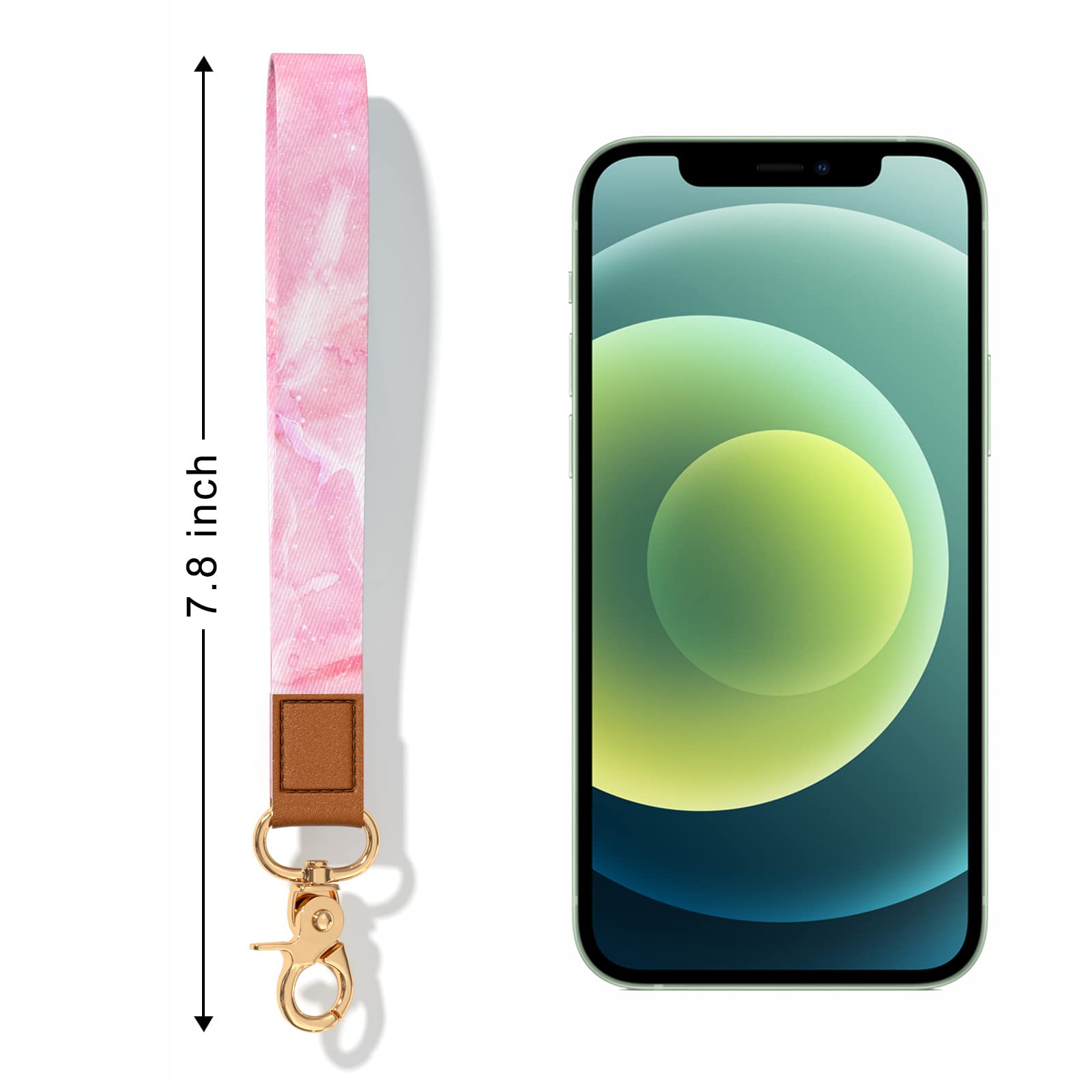 Stylish Wrist Lanyard Keychain for Women & Men - Secure Holder for Car Keys, ID Badges, Cards, Wallet & Phone - Perfect for Work, Travel & Outdoor Activities