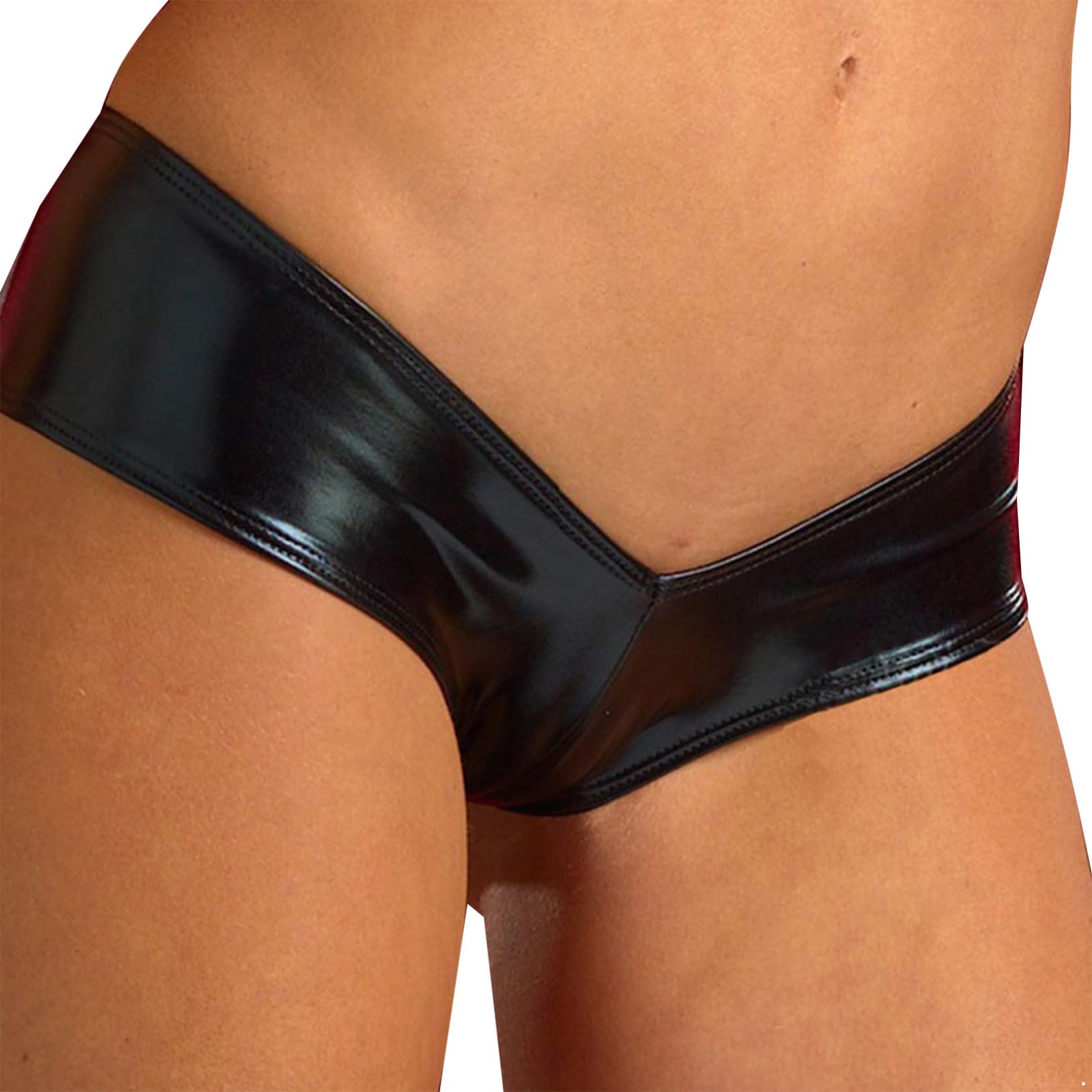 **Sexy Women's Lingerie Panties - Shiny Imitation Leather Briefs for Clubwear & Boudoir | Comfortable & Stylish Underwear for Night Out, Date Night & Special Occasions**