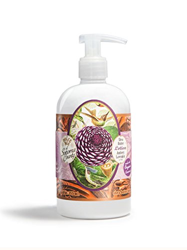**Dolce Mia Amethyst Floral Ambery Lavender Shea Butter Lotion - 12 oz, Organic Botanicals, Hydrating & Nourishing for Dry Skin - Perfect for Daily Moisturizing & Spa Relaxation**