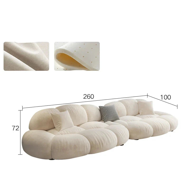 Modular Loveseat for Living Room - Contemporary Velvet Sofa Set with Chaise Lounge | Perfect for Small Spaces, Apartments & Cozy Home Decor