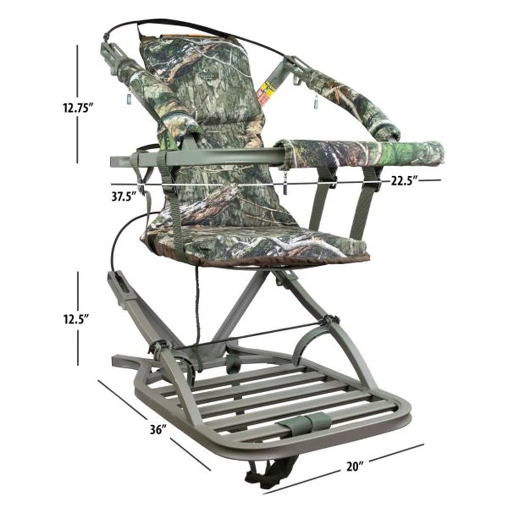 Summit Treestands Viper SD Climbing Treestand - Lightweight Hunting Tree Stand with Comfortable Seat & Secure Cable System | Camouflage Design for Deer Hunting & Outdoor Adventures