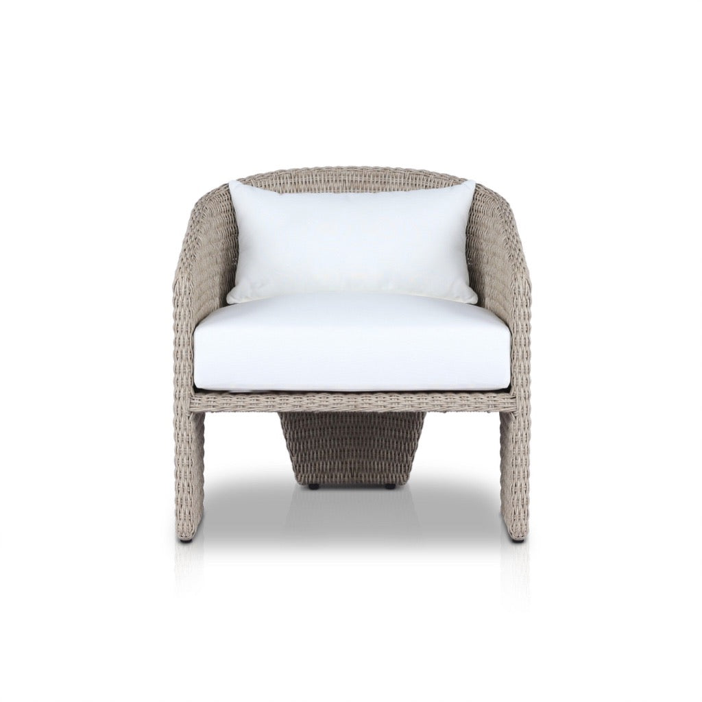 Vintage White Outdoor Patio Chair - Lightweight & Durable Garden Furniture for Backyard, Poolside, and Camping