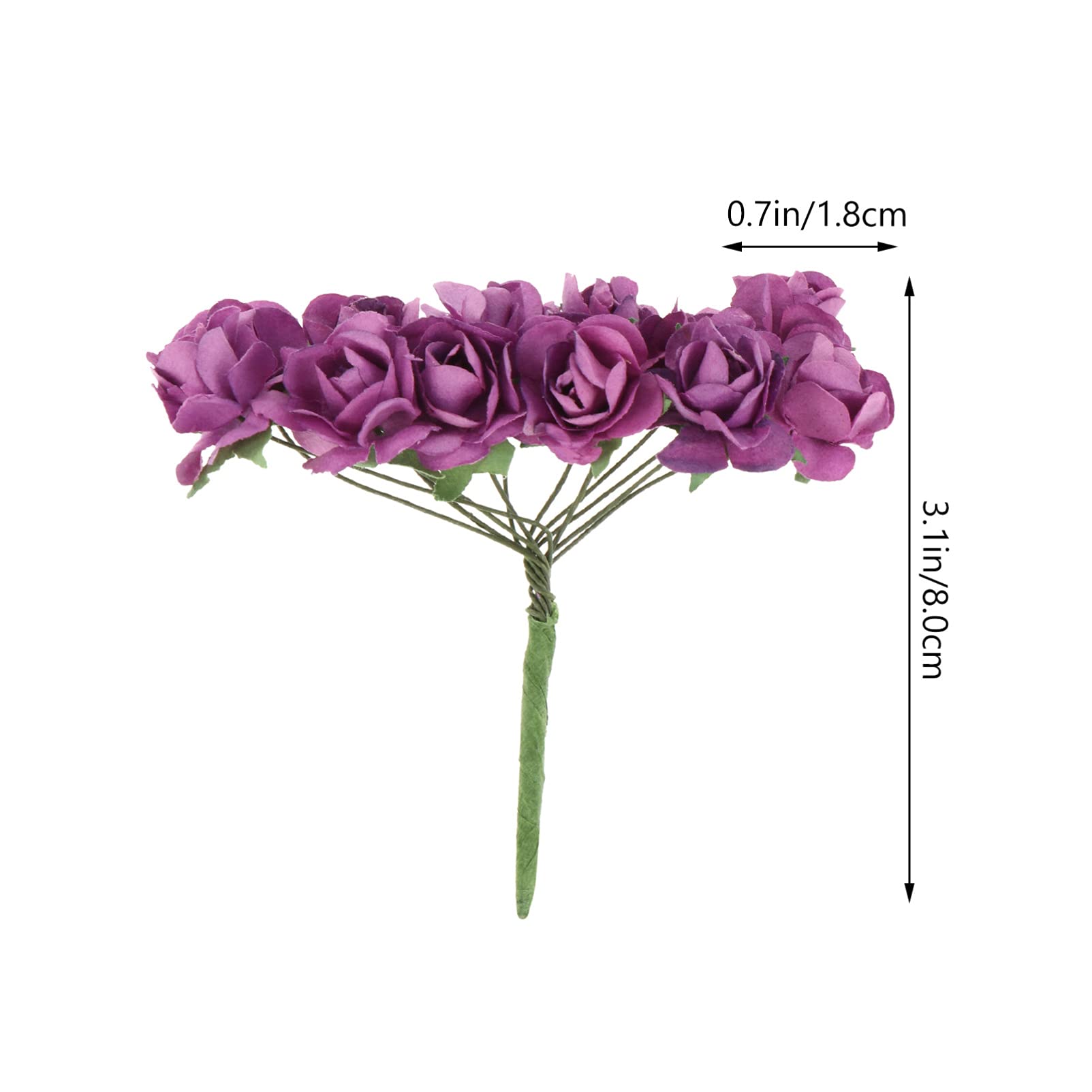 Healifty 144 Pcs Artificial Paper Rose Flowers - Faux Roses Bouquet for Wedding, Home, Party Decorations - Delicate Mini Roses for DIY Crafts, Table Centerpieces & Gift Wrapping