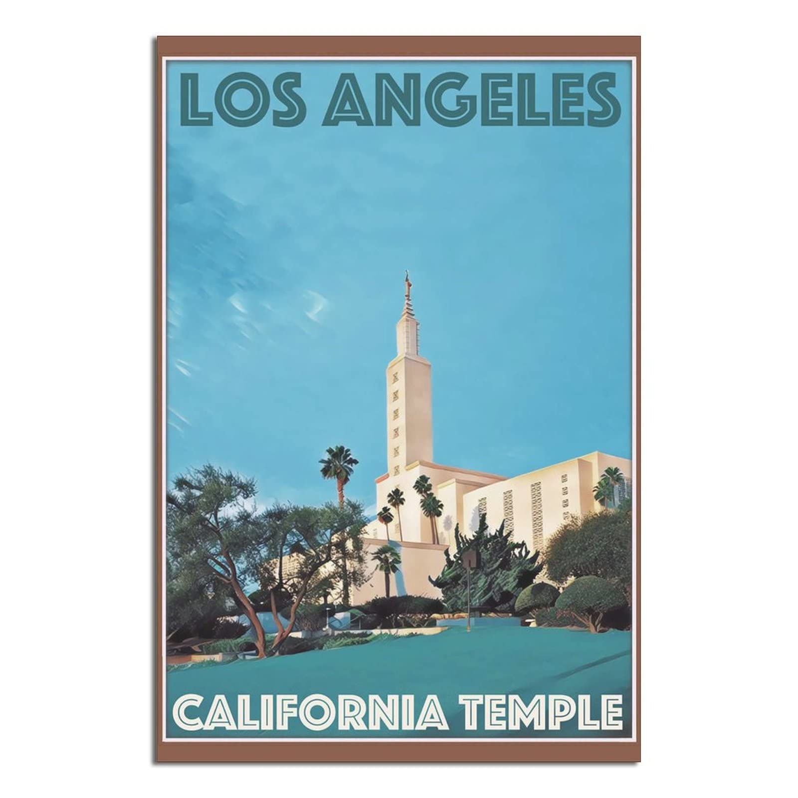 Vintage Los Angeles Travel Poster - Canvas Wall Art for Home Decor, Bedroom & Office - Perfect Gift for Travel Lovers & Cityscape Enthusiasts | Ideal for Living Room, Dorm, or Cafe Wall Decoration
