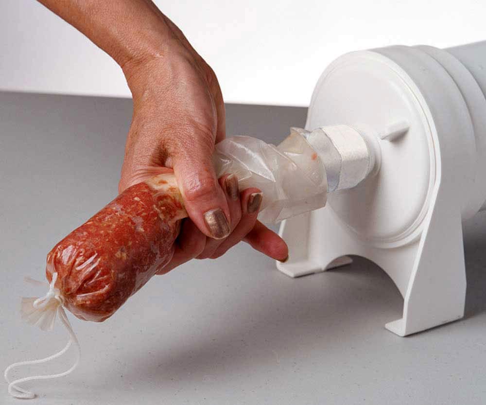 10Lb Commercial Sausage Stuffer Maker - Heavy Duty Meat Filler Machine with Variable Speed - Made in USA - Perfect for Butcher Shops, Home Kitchens & BBQ Parties