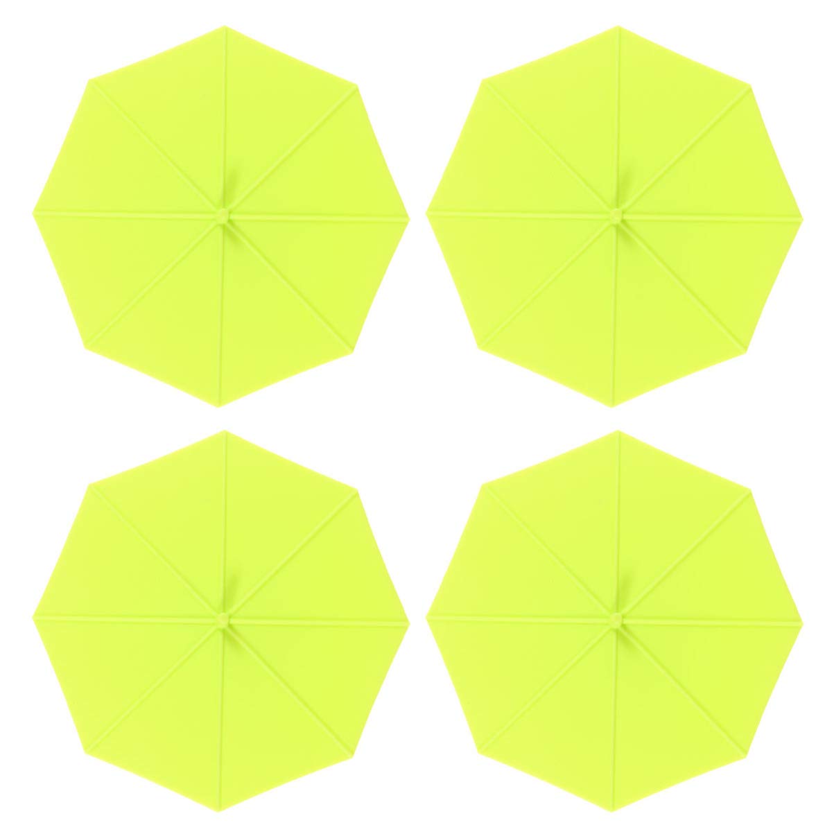 UPKOCH 4-Pack Silicone Cup Lids - Airtight Umbrella Mug Covers for Coffee, Tea & Smoothies - Reusable, Leak-Proof Drink Lids for Travel, Office & Home - Light Green Bakeware Accessories
