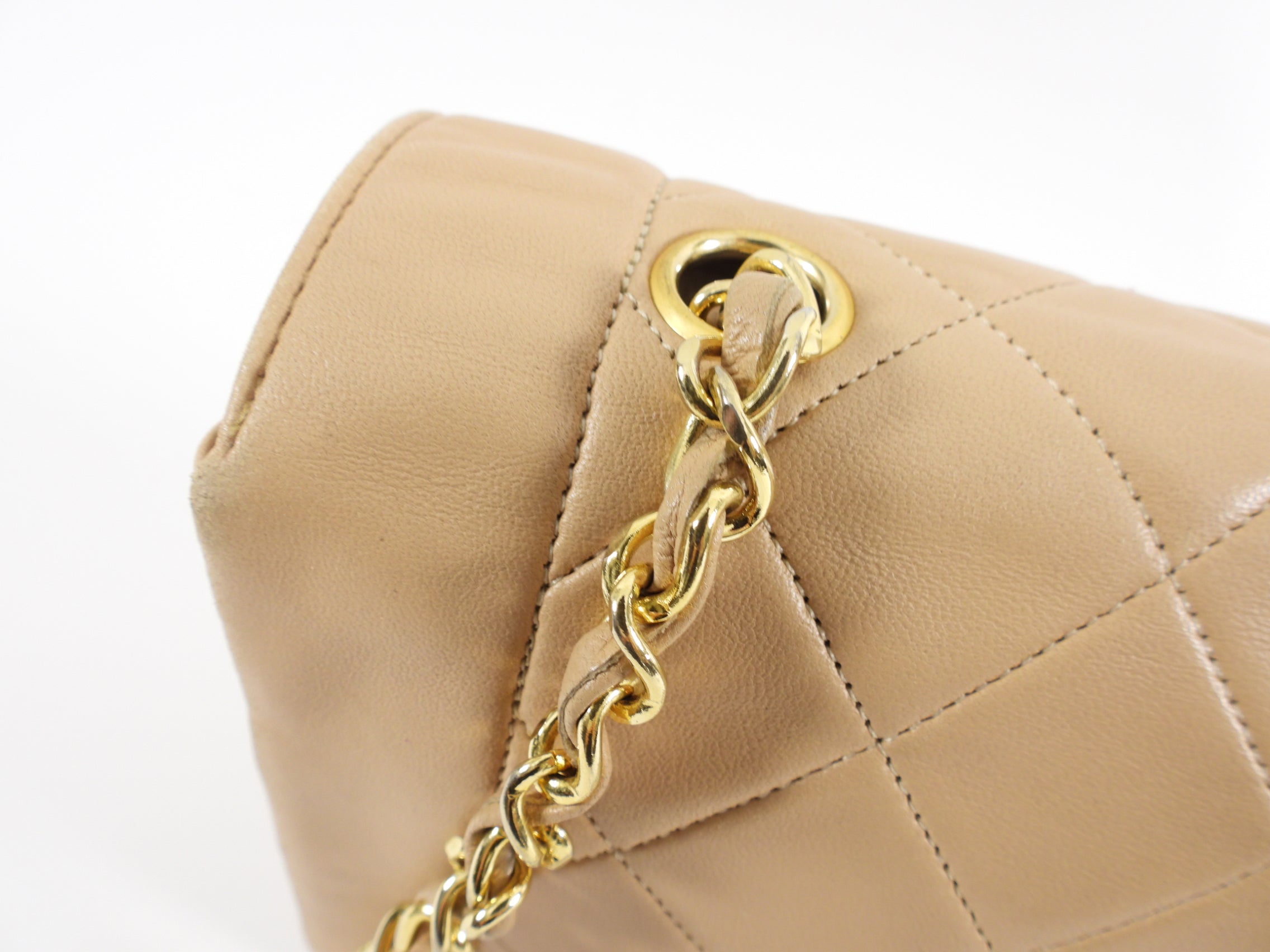 Vintage Chanel Beige Quilted Leather Diana Flap Bag - Luxury Crossbody Purse for Women, Perfect for Date Night & Special Occasions