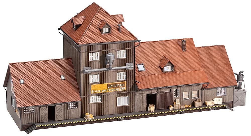 Faller 130188 HO Scale Pallet Factory Building Kit - Perfect for Model Train Layouts & Diorama Scenes