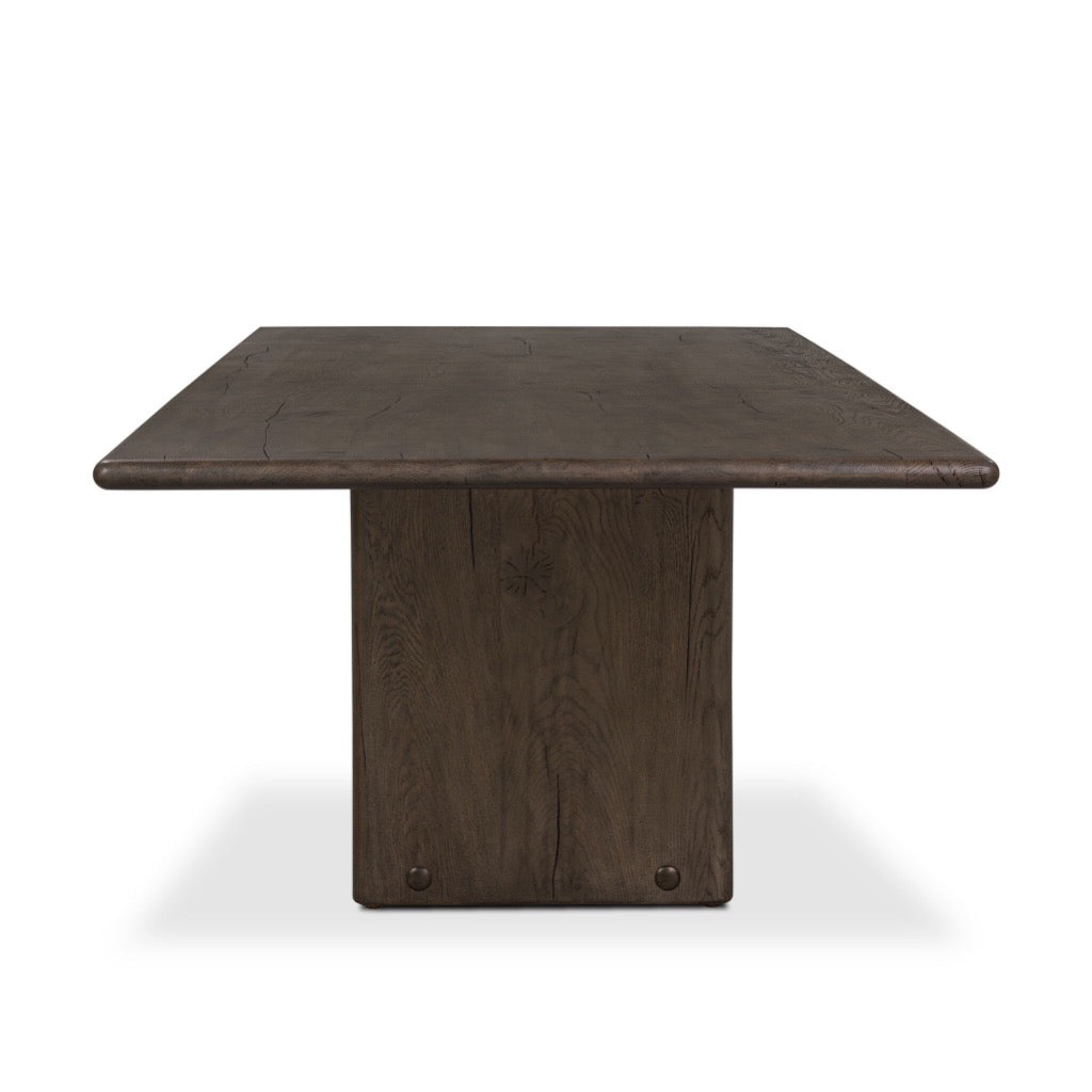 Marcon Grey Reclaimed French Oak Dining Table - Rustic Farmhouse Style for Kitchen & Dining Room Decor