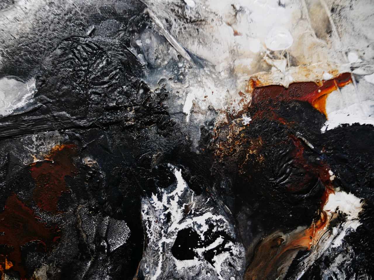 Rusted Tectonic 200cm x 80cm Black Rust Textured Abstract Canvas Art - Modern Industrial Wall Decor for Living Room, Office & Bedroom