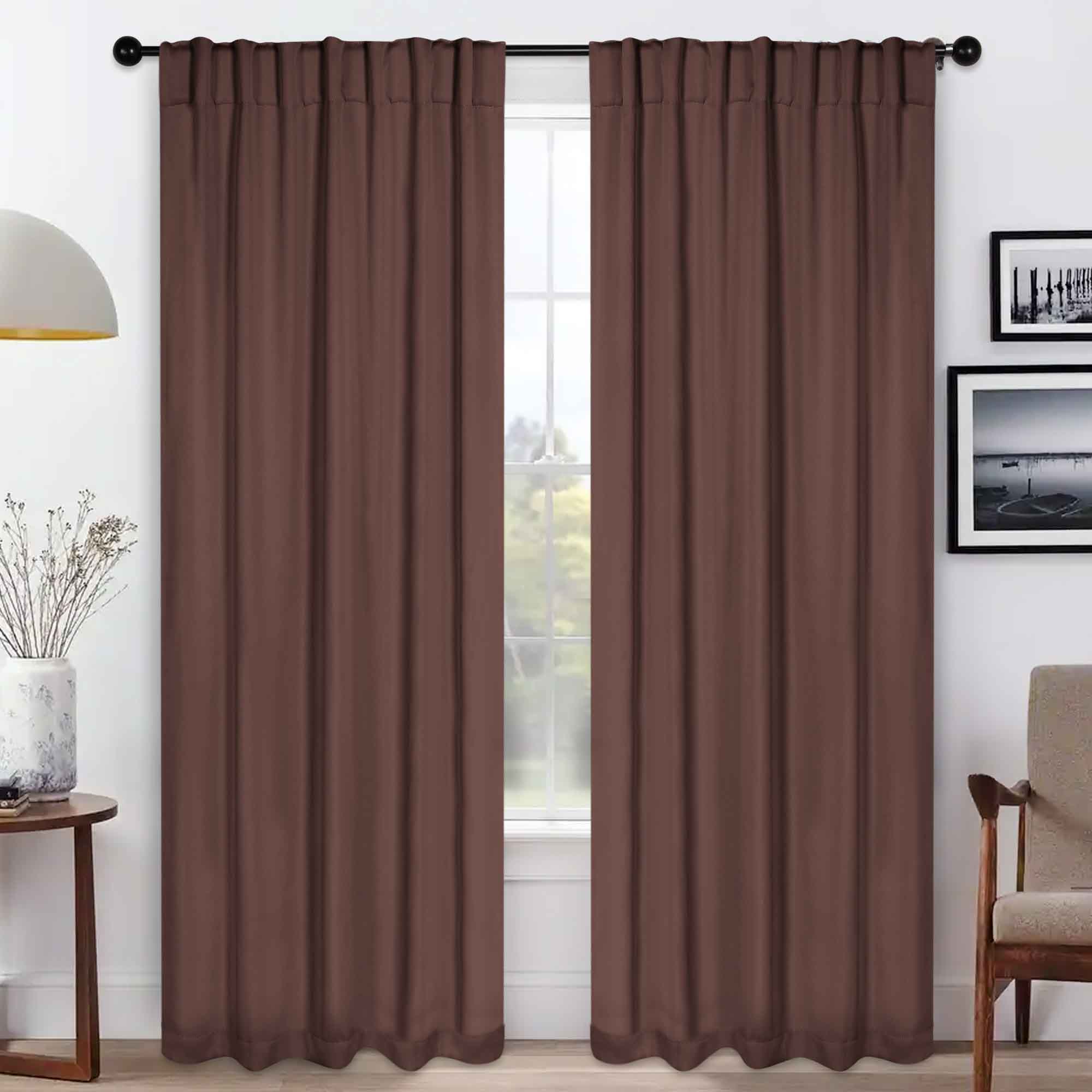 Premium Blackout Curtains for Bedroom - Thermal Insulated Room Darkening Drapes with Back Tabs (Set of 2 Panels) - Perfect for Home Theater, Nursery & Shift Workers