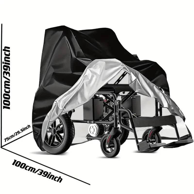 Premium Heavy Duty Waterproof Electric Wheelchair Cover - All-Weather Protection for Indoor & Outdoor Use - Ideal for Rain, Snow, and Daily Commuting
