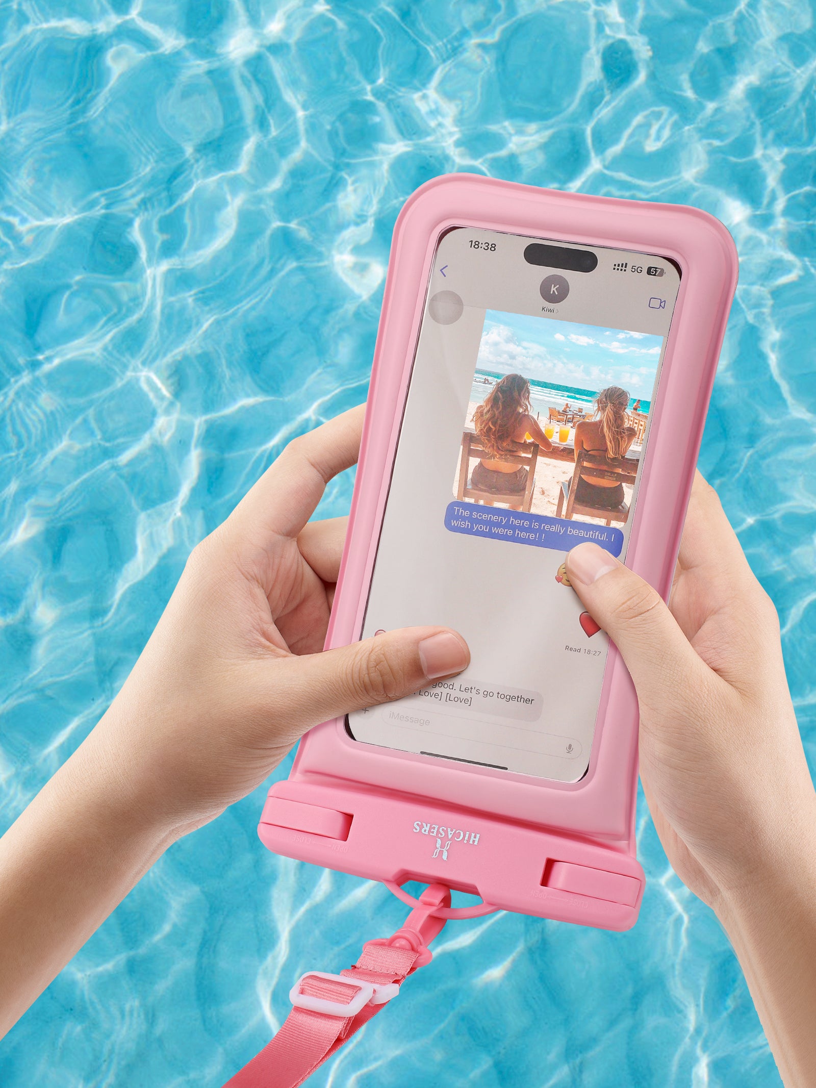 Waterproof Phone Pouch for Swimming, Beach & Outdoor Activities - IPX8 Certified Dry Bag Case for iPhone & Samsung Galaxy (Up to 7