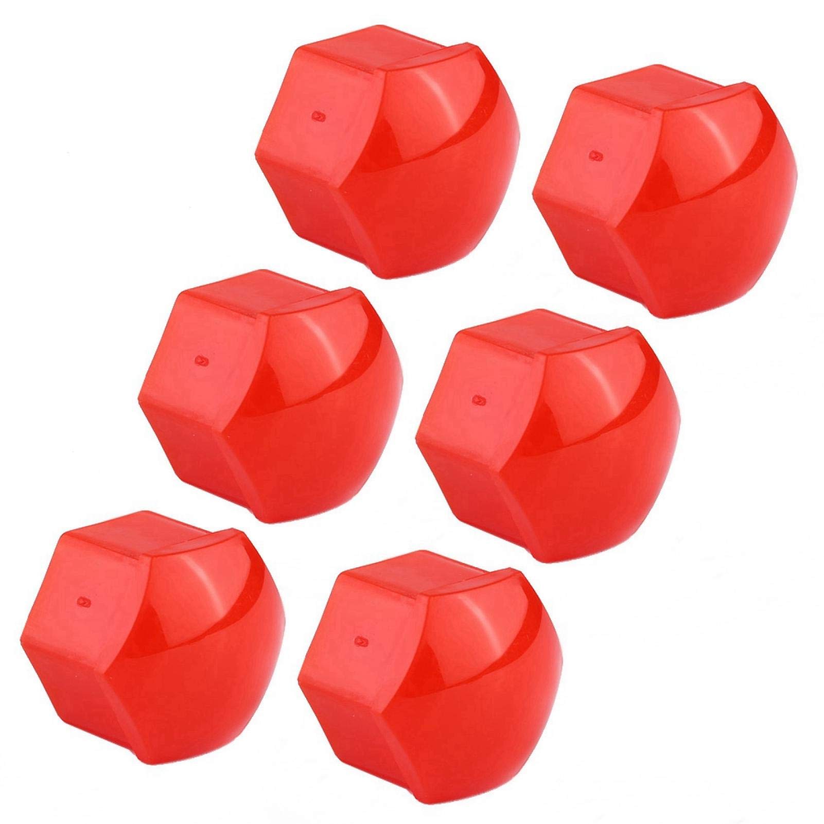 21mm Anti-Theft Wheel Nut Covers (20pcs, Red) - Secure Car Hub Screw Caps for Alloy Wheels - Perfect for Theft Prevention & Vehicle Aesthetics