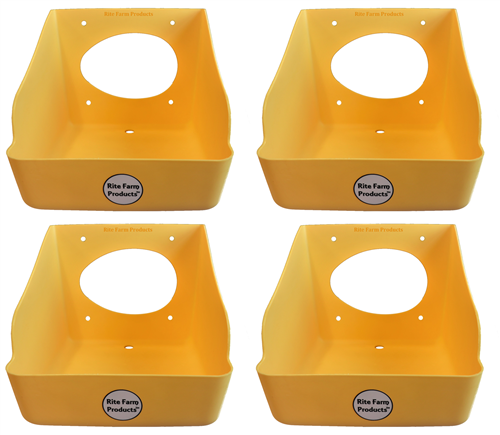 4 Pack Stackable Polypropylene Nesting Boxes for Chicken Coop - Durable Egg Laying Boxes for Hens, Poultry & Backyard Chickens (Perfect for Farm, Homestead & Chicken Coop Setup)